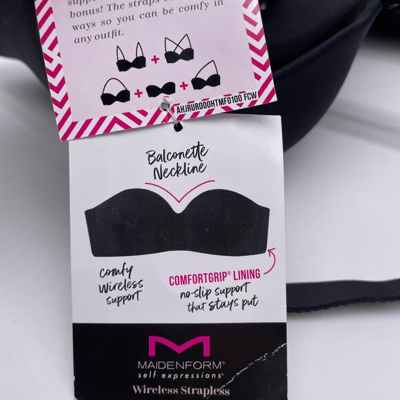 Maidenform Self Expressions Women's Wireless Strapless Bra Black Size 36C - Picture 5 of 7